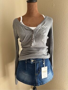 NWT Elleven Y2K inspired Denim Micro Skort.